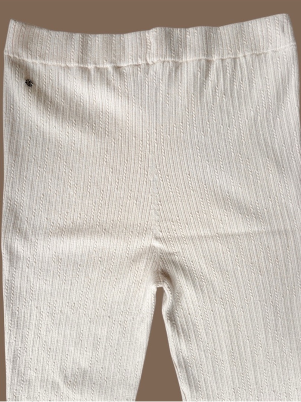 EUC Lululemon Merino Wool Blend Cable Knit Pull On Sweater Pants Ivory XL Tall - Picture 7 of 7